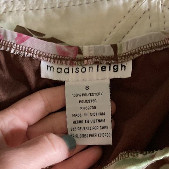 Madison Leigh Pink & Brown 3 Piece Top, Skirt, & Pant Set, Size 8 - Picture 13 of 14